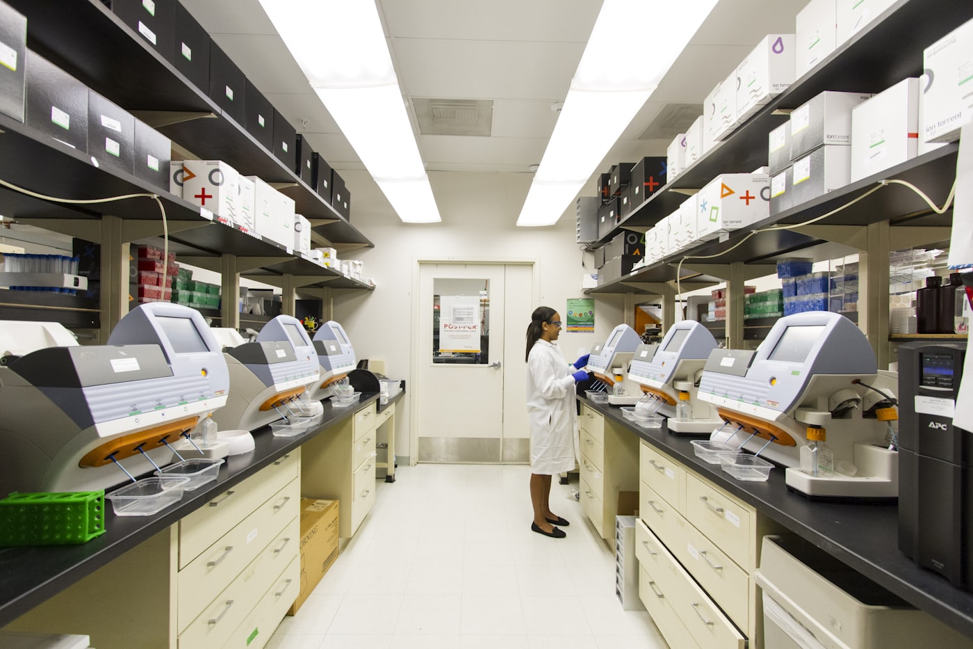 Wide view of a modern laboratory space